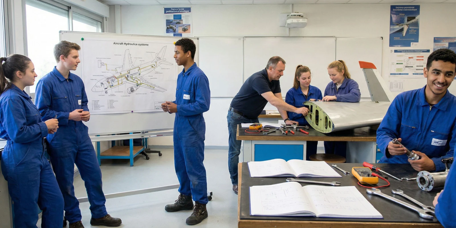 Vie de classe en maintenance avion entre entraide et pression